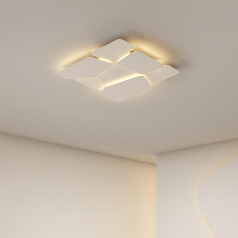 مصباح سقف LED مستطيل الشكل مصنوع من الحديد والأكريليك بتصميم إسكندنافي معاصر لغرفة النوم