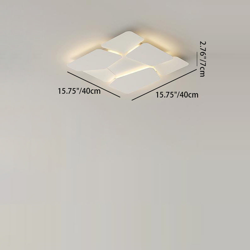 مصباح سقف LED مستطيل الشكل مصنوع من الحديد والأكريليك بتصميم إسكندنافي معاصر لغرفة النوم