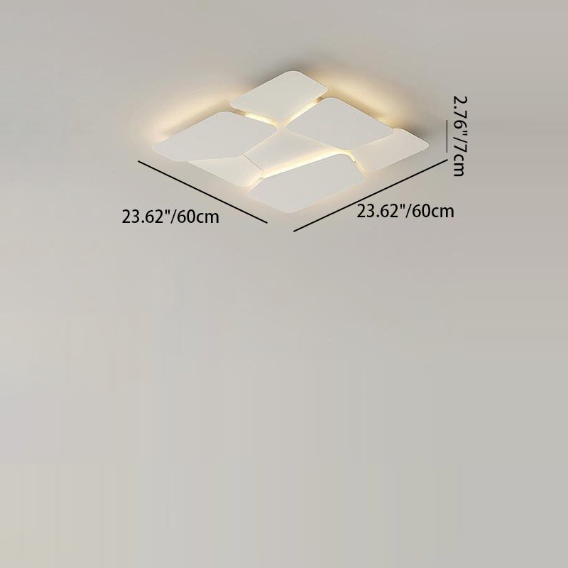 مصباح سقف LED مستطيل الشكل مصنوع من الحديد والأكريليك بتصميم إسكندنافي معاصر لغرفة النوم