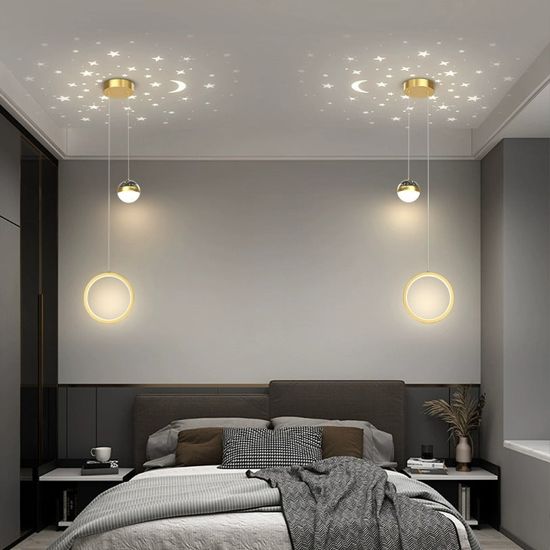 Contemporary Nordic Round Oval Cylinder Orb Iron Acrylic Silicone LED Chandelier For Bedroom