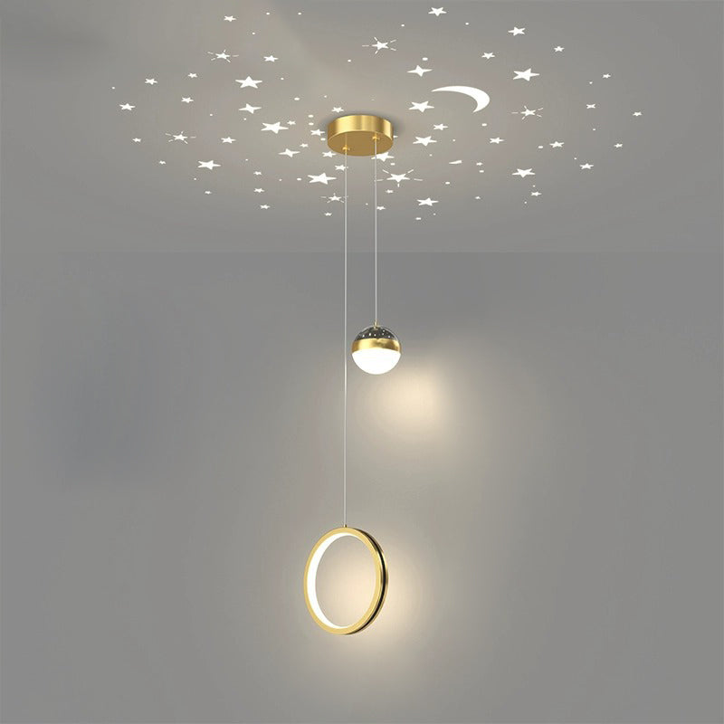 Contemporary Nordic Round Oval Cylinder Orb Iron Acrylic Silicone LED Chandelier For Bedroom