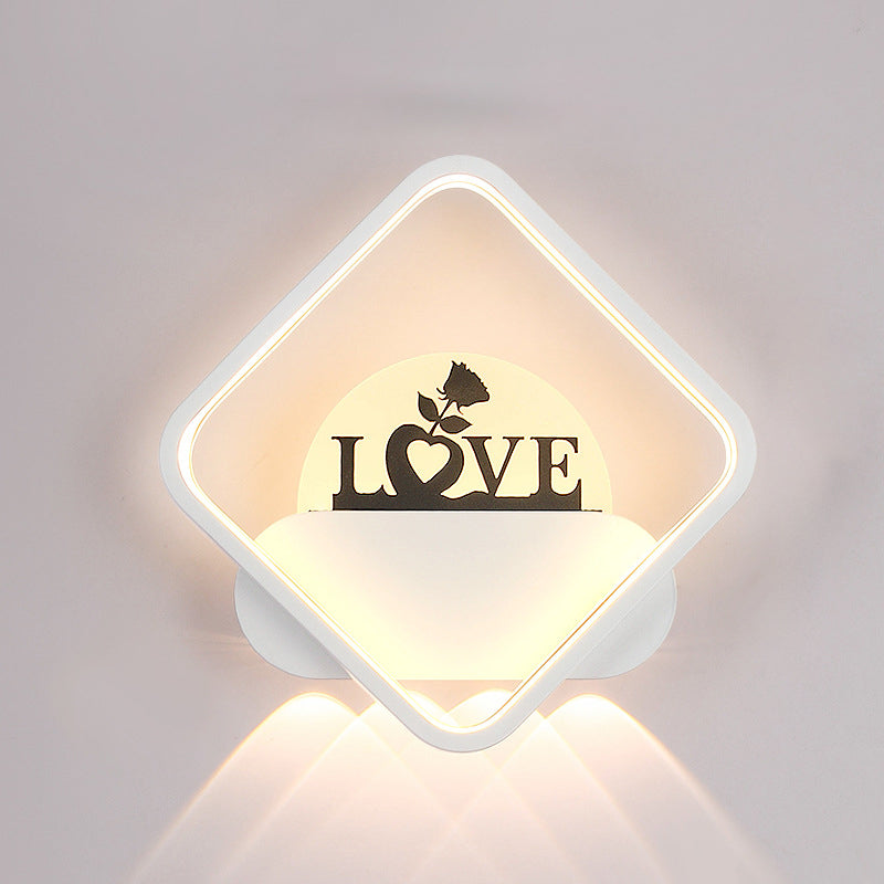 Modern Minimalist Family Beach Round Square Iron Silicone LED Wall Sconce Lamp For Bedroom