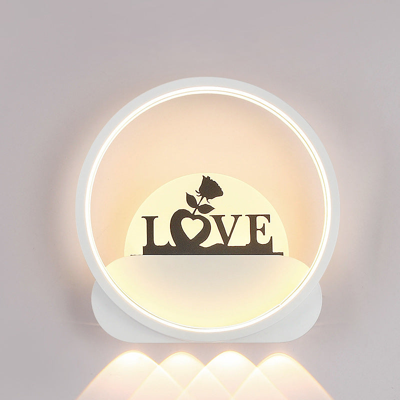 Modern Minimalist Family Beach Round Square Iron Silicone LED Wall Sconce Lamp For Bedroom