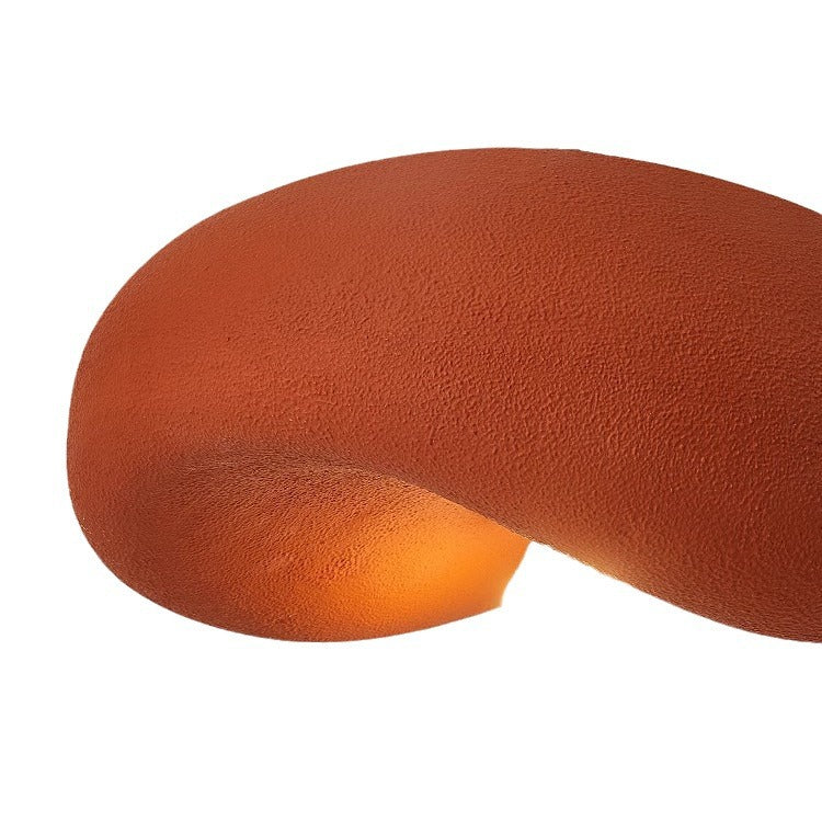 Contemporary Scandinavian Hat Shape Irregular Round Polystyrene 1-Light Pendant Light For Bedroom