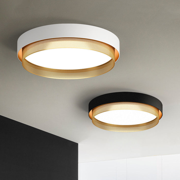 Modern Minimalist Round Dome Acrylic Hardware LED Flush Mount Ceiling Light For Bedroom