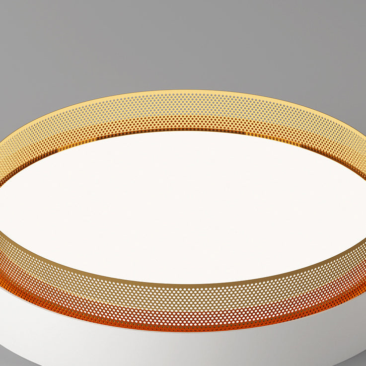 Modern Minimalist Round Dome Acrylic Hardware LED Flush Mount Ceiling Light For Bedroom