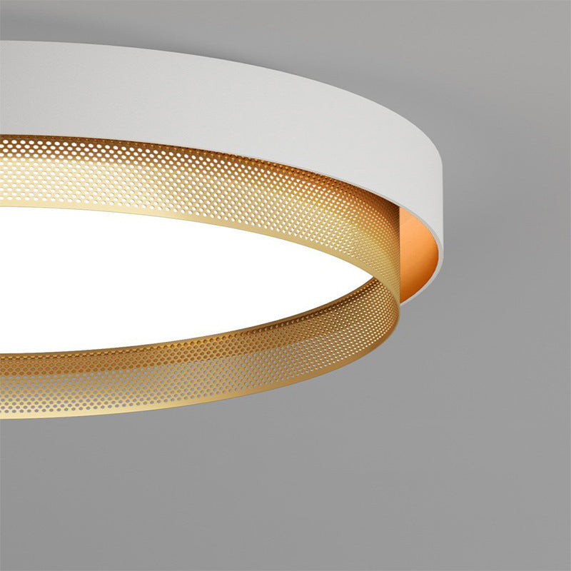 Modern Minimalist Round Dome Acrylic Hardware LED Flush Mount Ceiling Light For Bedroom
