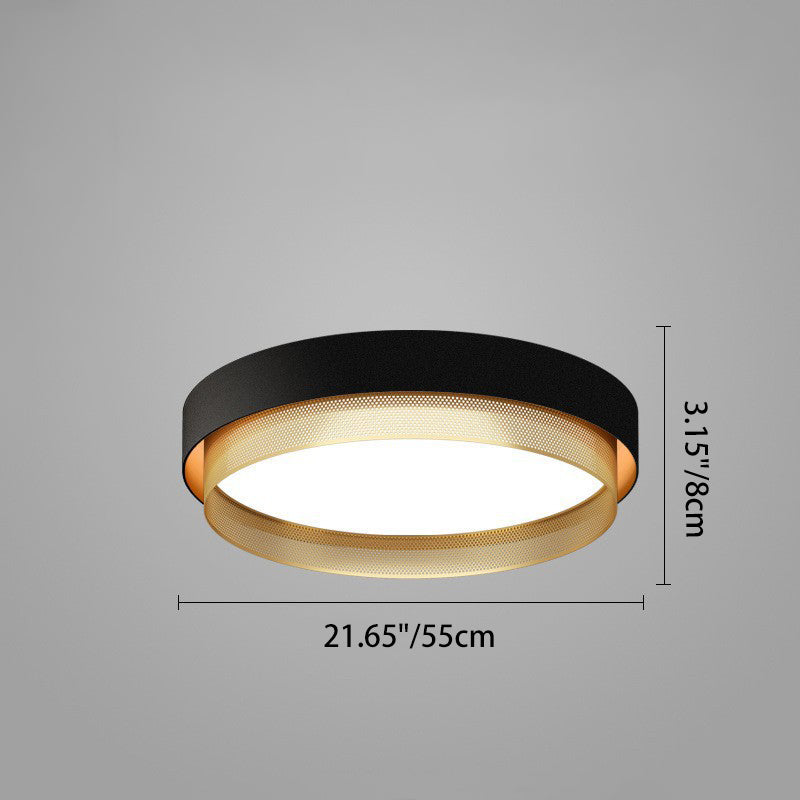 Modern Minimalist Round Dome Acrylic Hardware LED Flush Mount Ceiling Light For Bedroom