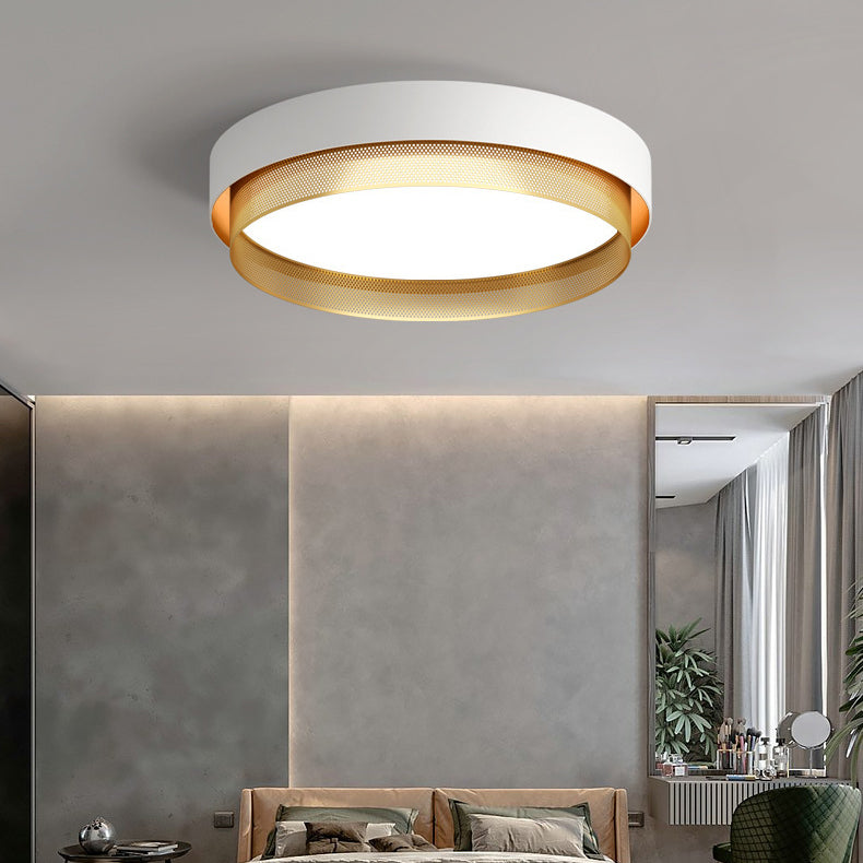 Modern Minimalist Round Dome Acrylic Hardware LED Flush Mount Ceiling Light For Bedroom