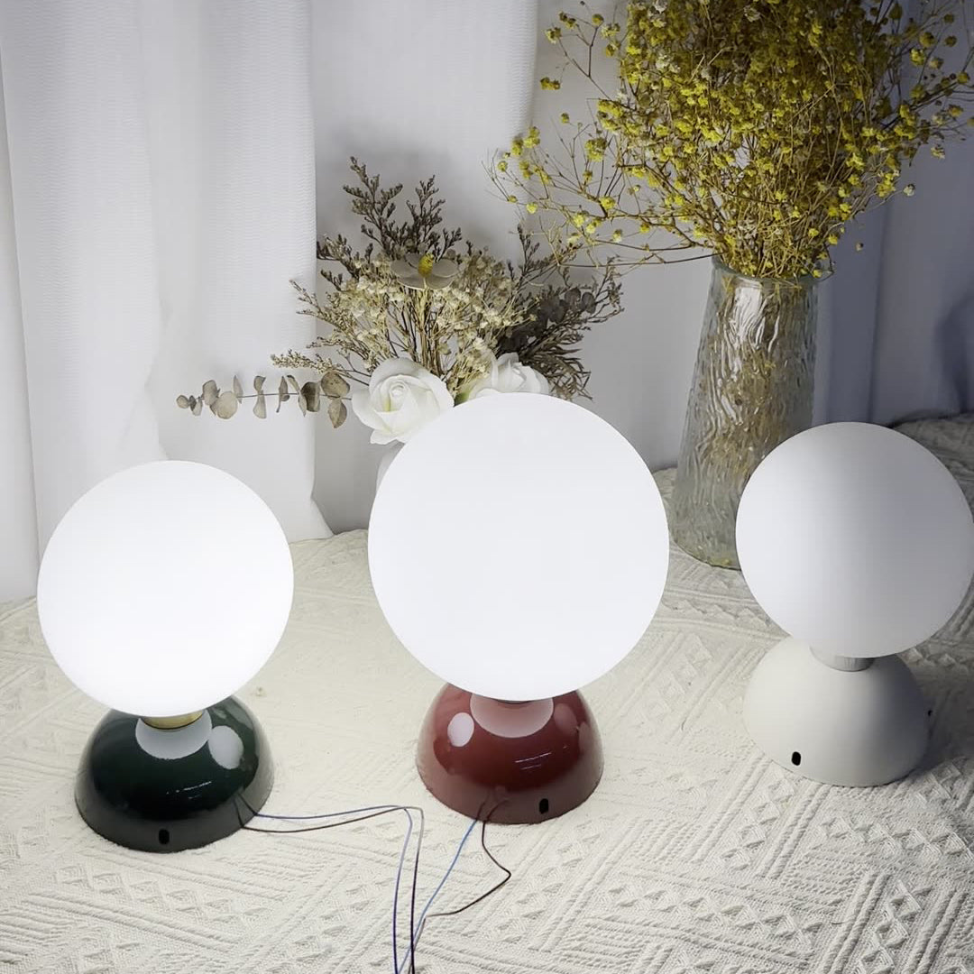 Contemporary Nordic Magic Bean Round Orb Iron Glass 1-Light Semi-Flush Mount Ceiling Light For Hallway