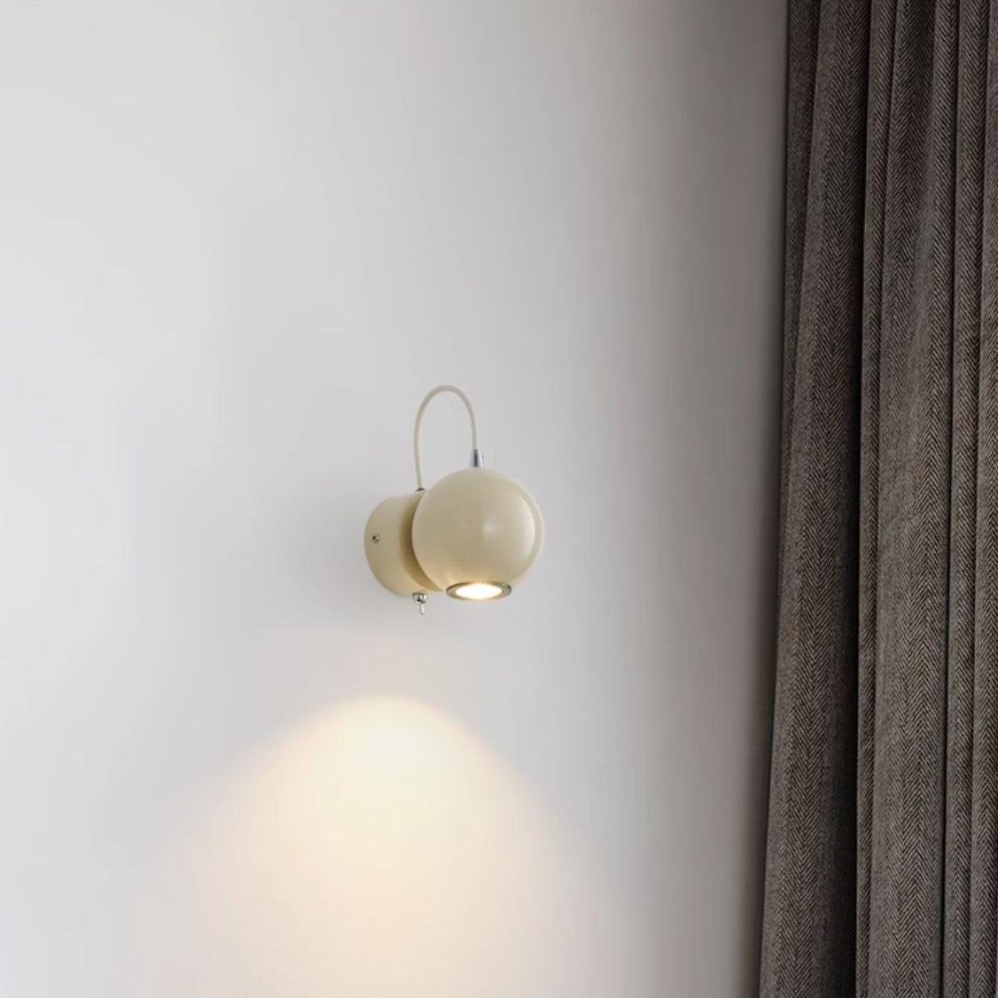Contemporary Nordic Magnetic Round Orb Iron LED Wall Sconce Lamp For Bedroom