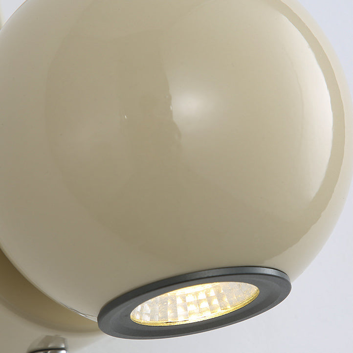 Contemporary Nordic Magnetic Round Orb Iron LED Wall Sconce Lamp For Bedroom