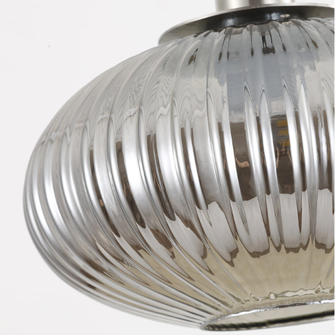 Contemporary Nordic Oval Iron Glass 1-Light Pendant Light For Dining Room