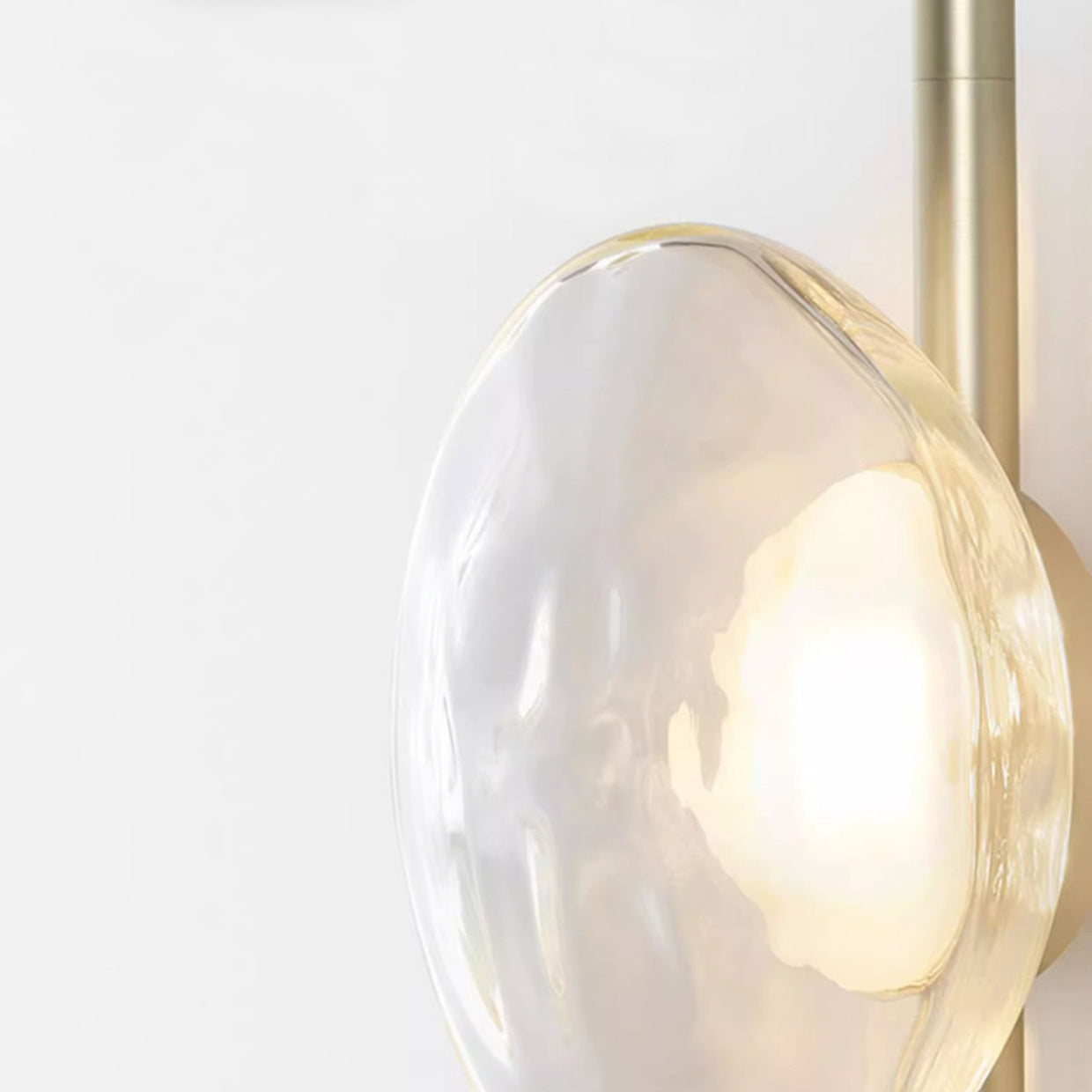 Contemporary Nordic Round Iron Glass LED Wall Sconce Lamp For Bedroom