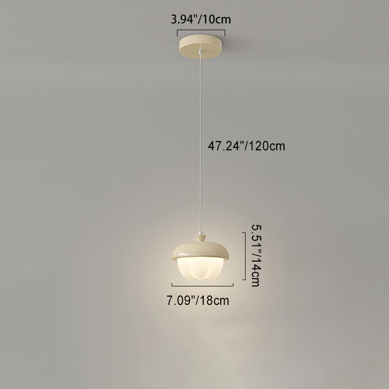 مصباح LED دائري الشكل من الحديد البولي إيثيلين على شكل مخروط الصنوبر الإسكندنافي المعاصر لغرفة النوم