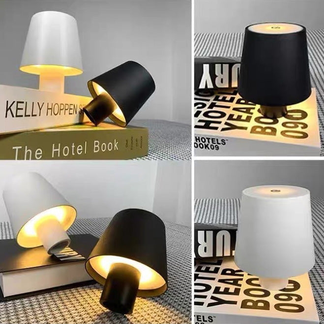 Modern Minimalist USB Round Cylinder ABS Aluminum LED Table Lamp For Bedroom