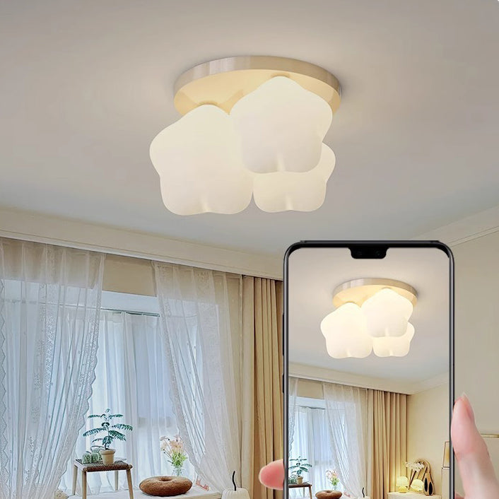 مصباح سقف LED دائري من الحديد البولي إيثيلين بتصميم نجمة كرتونية لطيفة للأطفال بتصميم معاصر إسكندنافي لغرفة النوم