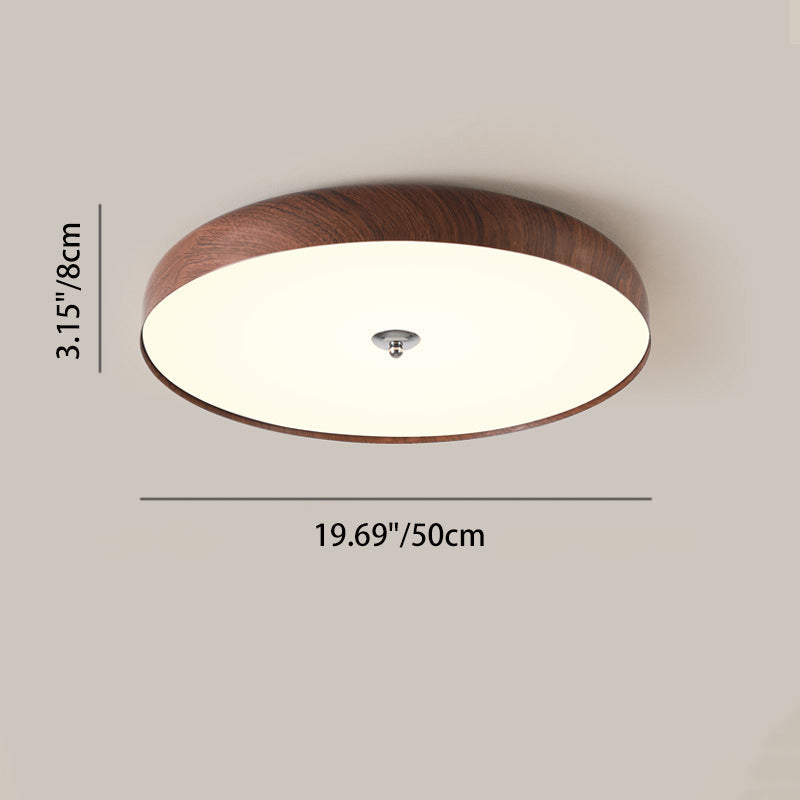 Modern Mid-Century Dish Shape Round Iron Acrylic LED Flush Mount Ceiling Light For Bedroom