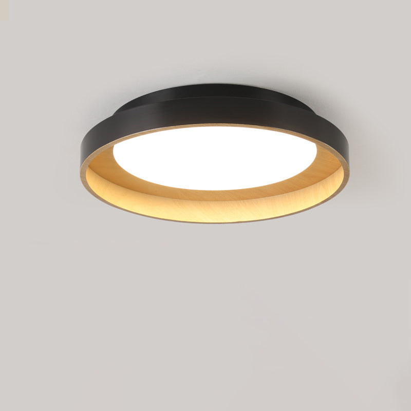Modern Mid-Century Dish Shape Round Iron Acrylic LED Flush Mount Ceiling Light For Bedroom