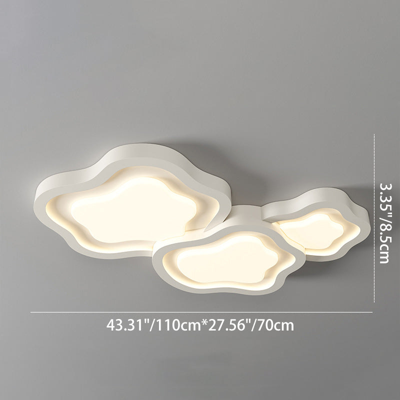寝室用モダン北欧風雲型アイアンアクリルLEDフラッシュマウントシーリングライト