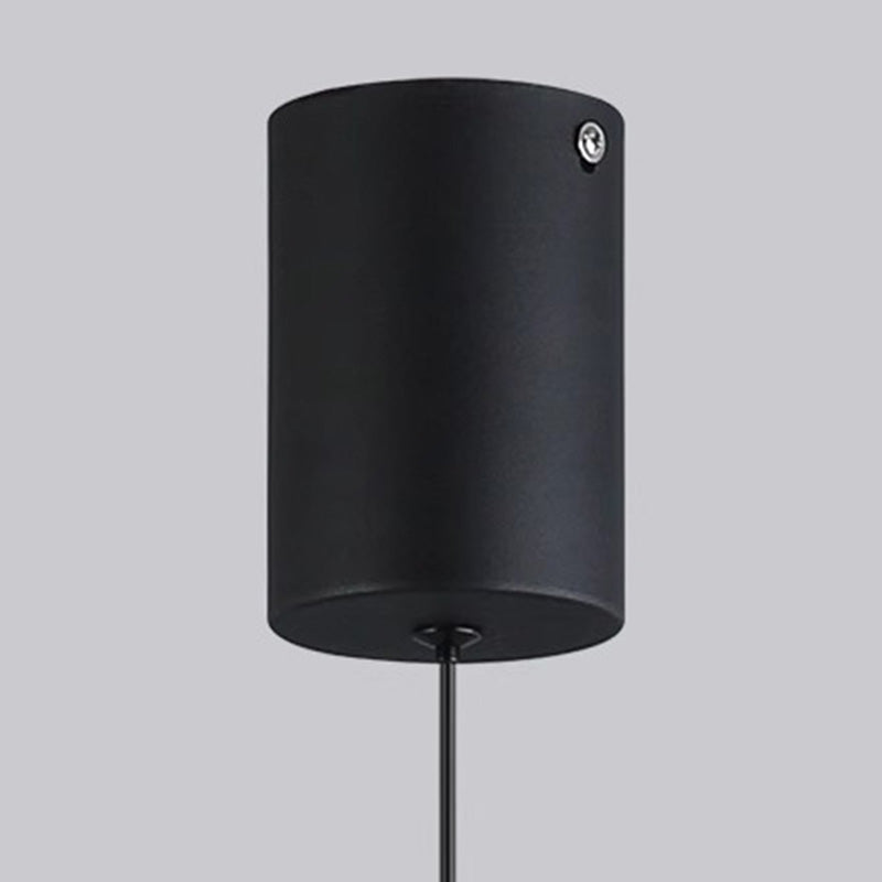 Contemporary Scandinavian Round Iron Acrylic LED Pendant Light For Bedroom