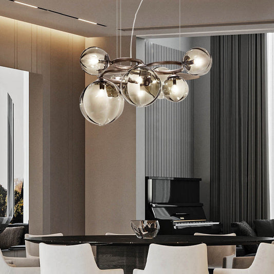 リビングルームに最適な、現代的なスカンジナビア球状合金ガラスLEDペンダントライト
