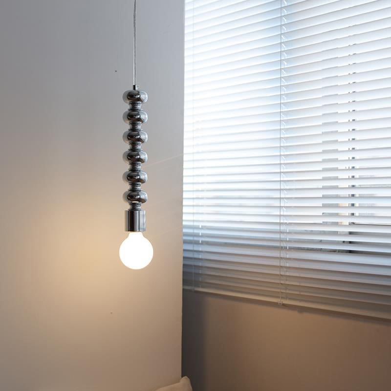 Traditional Vintage Strip Sphere Metal 1-Light Pendant Light For Bedroom