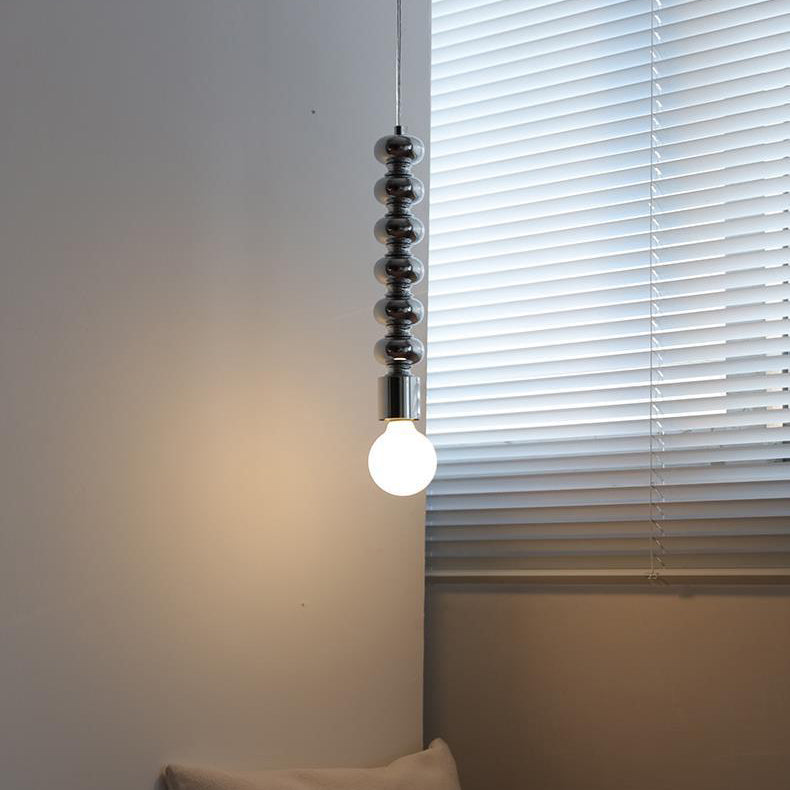 Traditional Vintage Strip Sphere Metal 1-Light Pendant Light For Bedroom