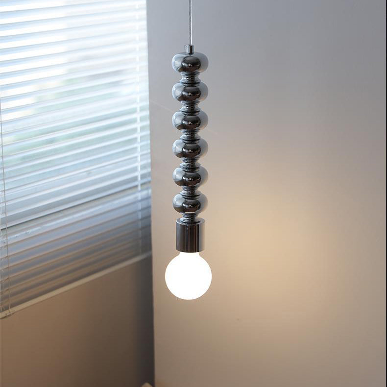 Traditional Vintage Strip Sphere Metal 1-Light Pendant Light For Bedroom