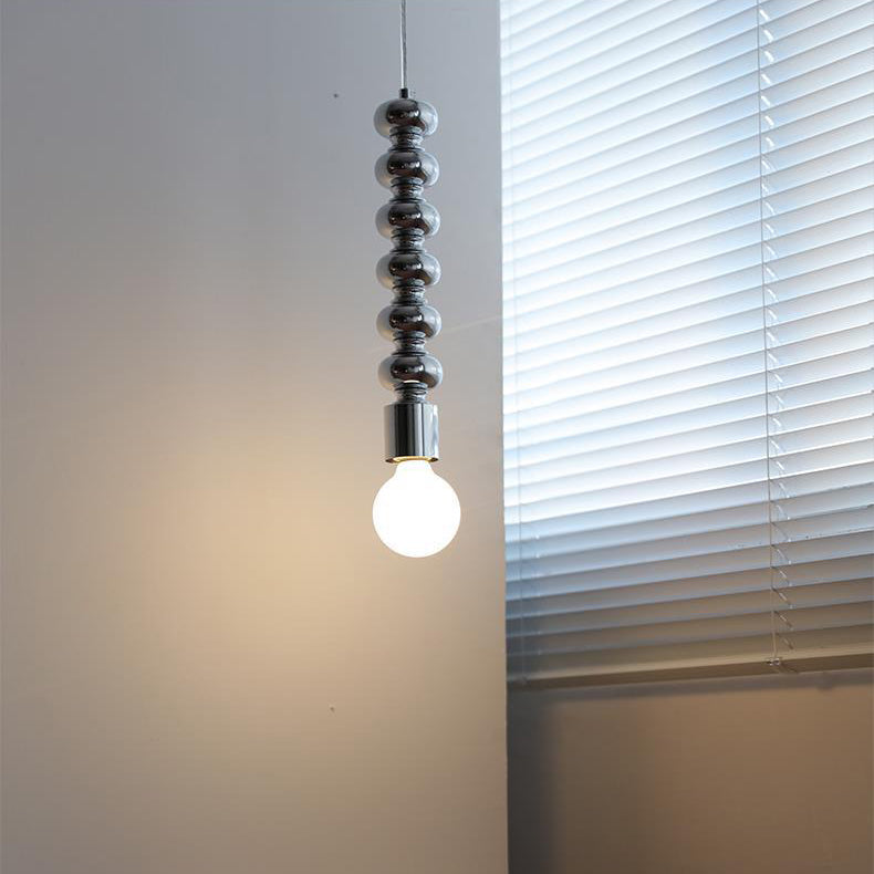 Traditional Vintage Strip Sphere Metal 1-Light Pendant Light For Bedroom