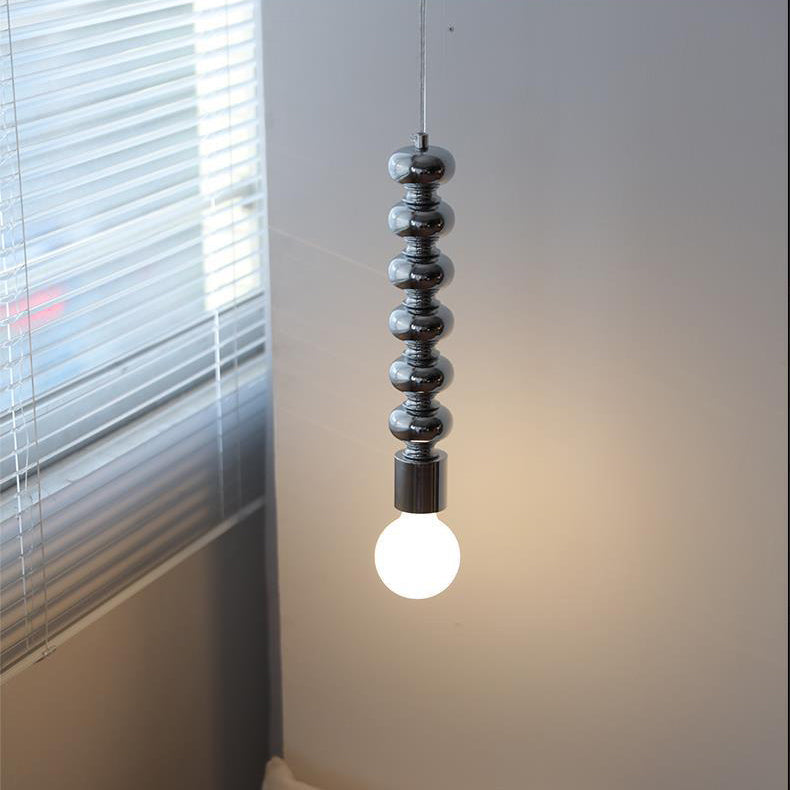 Traditional Vintage Strip Sphere Metal 1-Light Pendant Light For Bedroom
