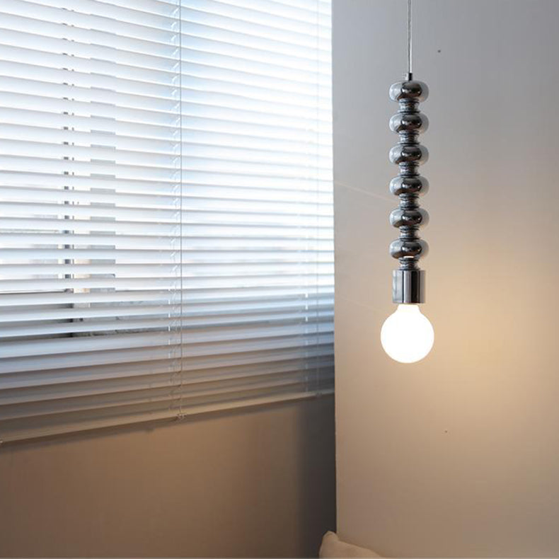 Traditional Vintage Strip Sphere Metal 1-Light Pendant Light For Bedroom