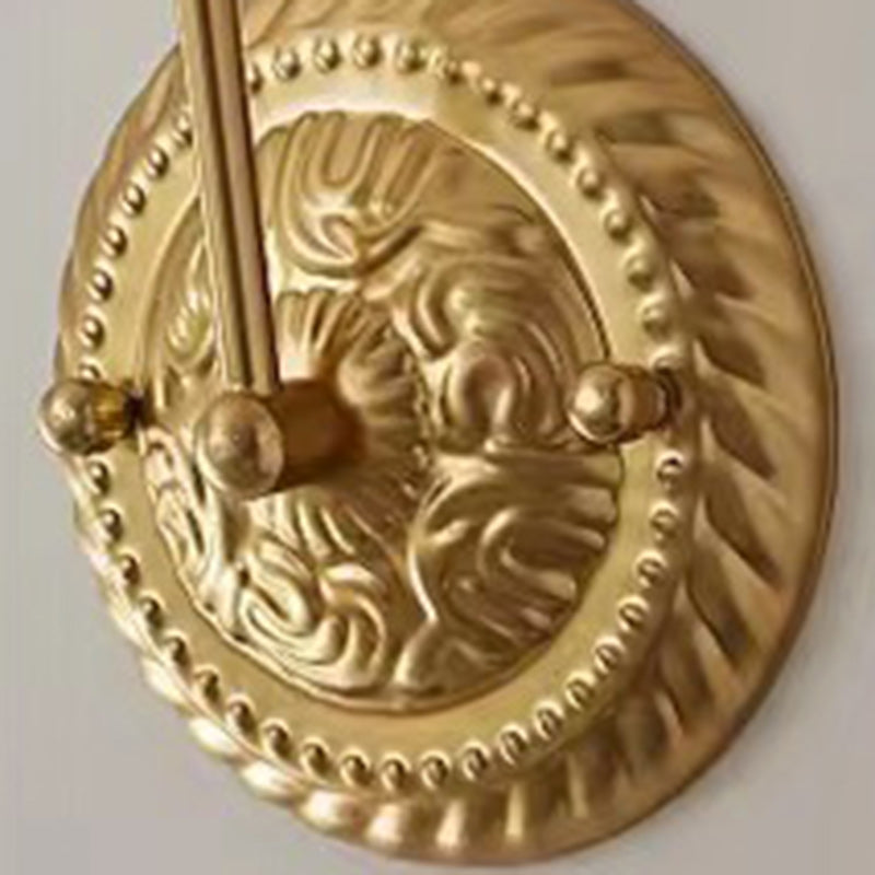 モダンで豪華なクラウンラウンドアイアンクリスタル1ライトウォールスコンスランプリビングルーム用