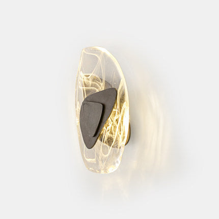 Contemporary Creative Oval Iron Crystal LED Wall Sconce Lamp For Bedroom