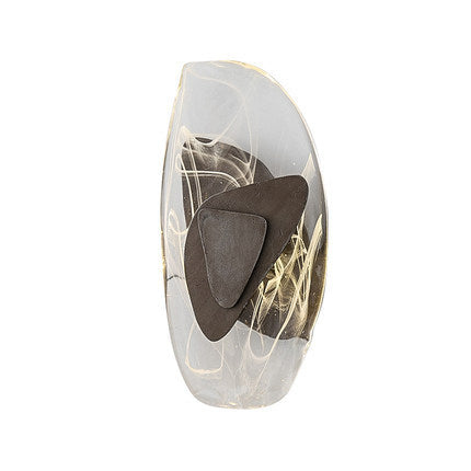 Contemporary Creative Oval Iron Crystal LED Wall Sconce Lamp For Bedroom