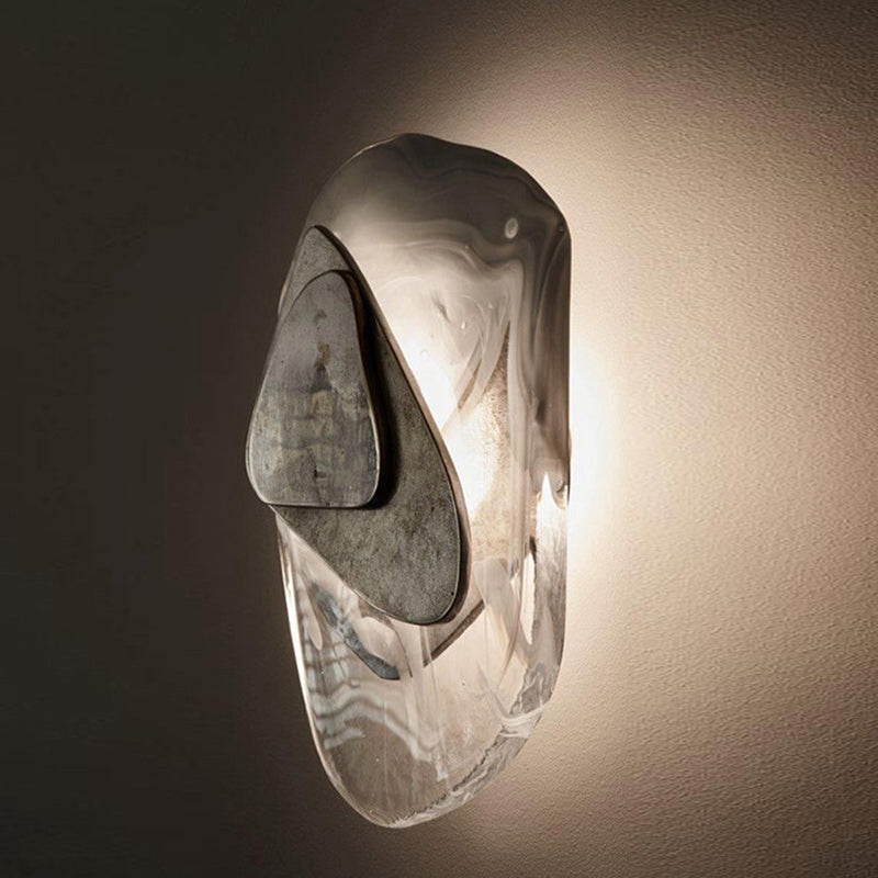 Contemporary Creative Oval Iron Crystal LED Wall Sconce Lamp For Bedroom