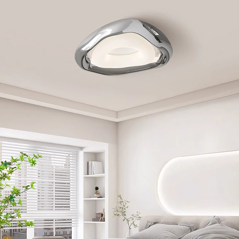 Contemporary Creative Triangle Resin Polyethylene LED Flush Mount Ceiling Light For Bedroom