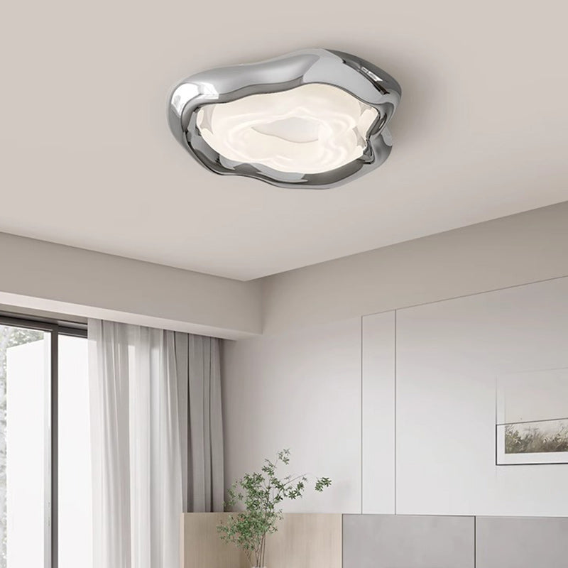 Contemporary Creative Triangle Resin Polyethylene LED Flush Mount Ceiling Light For Bedroom