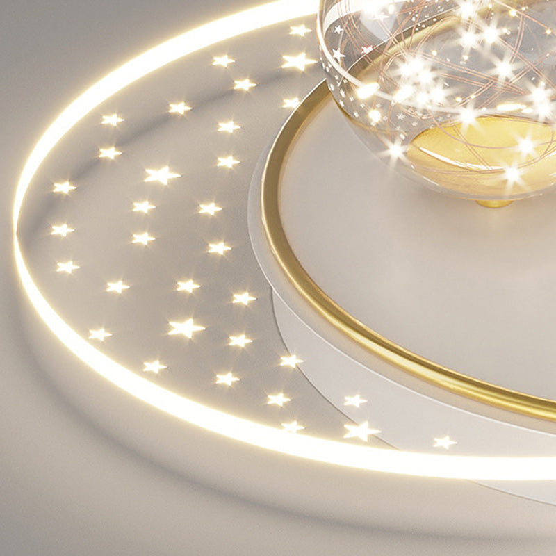 مصباح سقف LED دائري من الحديد الأكريليك بتصميم إبداعي معاصر لغرفة النوم