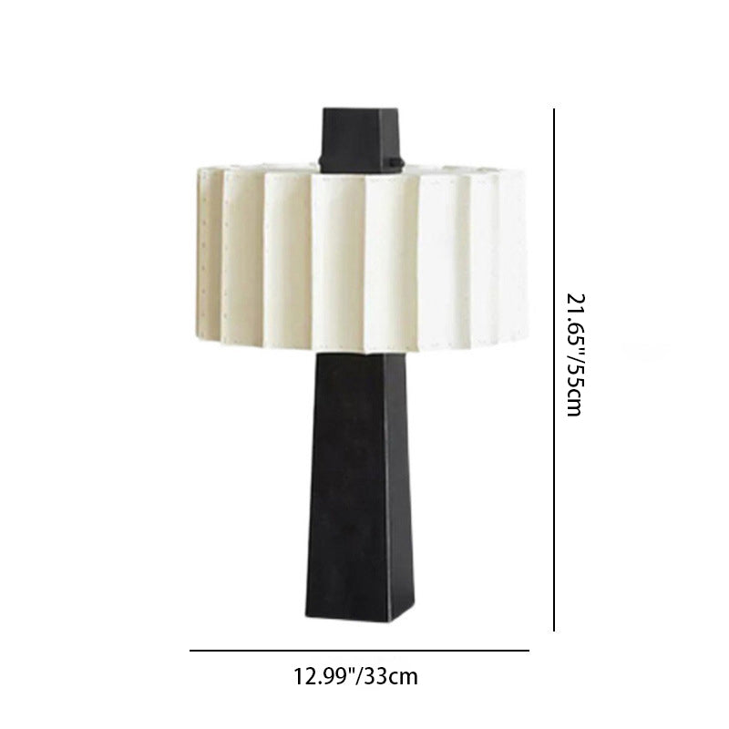 Modern Minimalist Cylinder Metal Fabric 1-Light Table Lamp For Living Room
