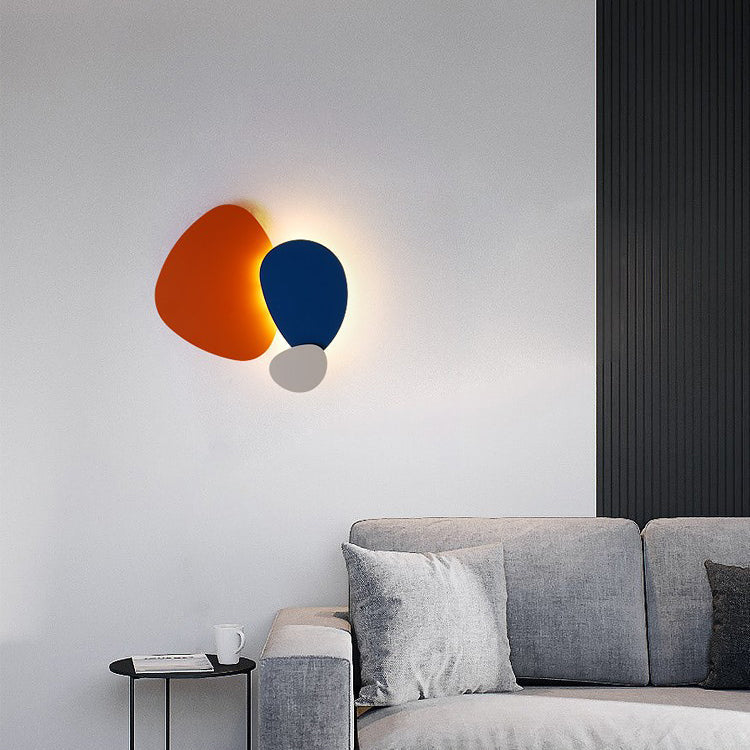 Modern Art Deco Oval Iron Acrylic LED Wall Sconce Lamp For Living Room
