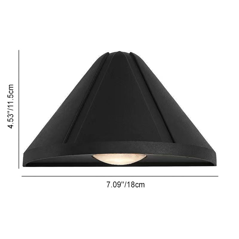 مصباح حائط LED بتصميم عصري بسيط مع نصف مخروطي وعدسات بصرية من الألومنيوم لغرفة النوم