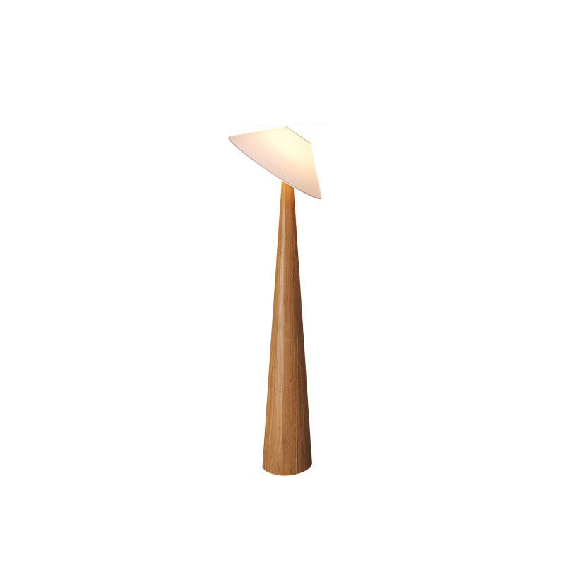 Traditional Vintage Cone Fabric Iron 1-Light Standing Floor Lamp For Living Room