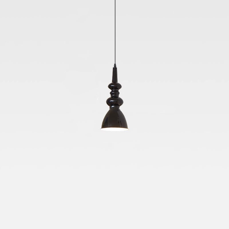 Traditional French Gourd Cone Iron 1-Light Pendant Light For Bedroom