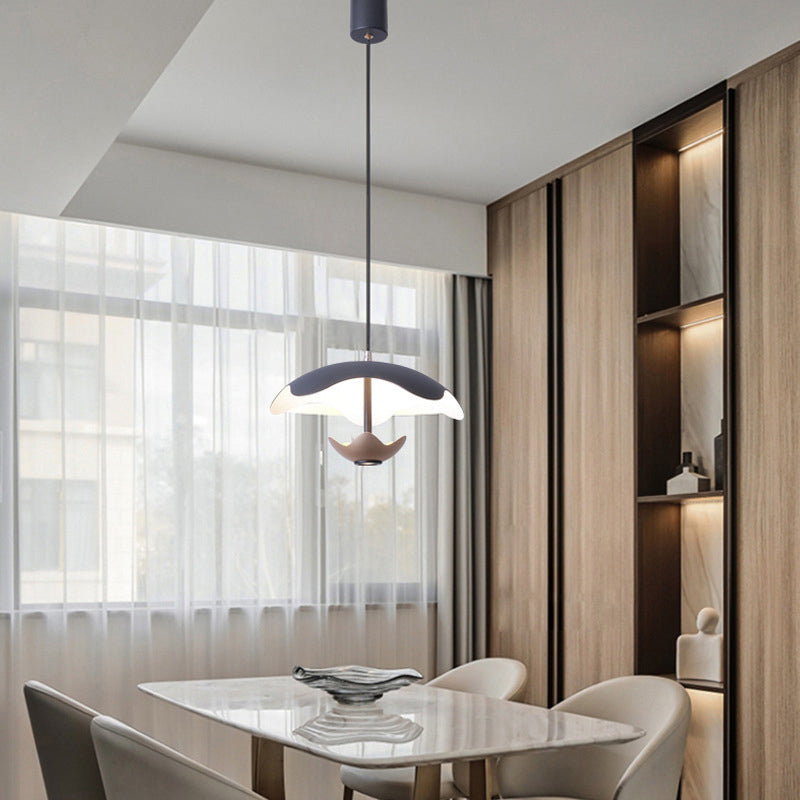 Contemporary Nordic Dome Aluminum Iron Acrylic LED Pendant Light For Bedroom