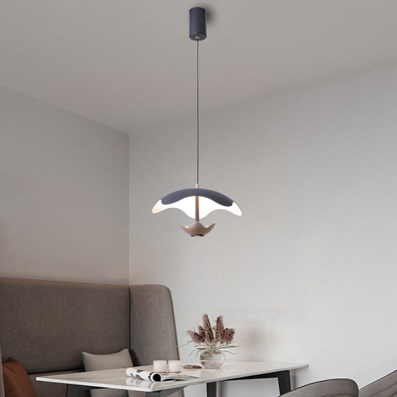 Contemporary Nordic Dome Aluminum Iron Acrylic LED Pendant Light For Bedroom