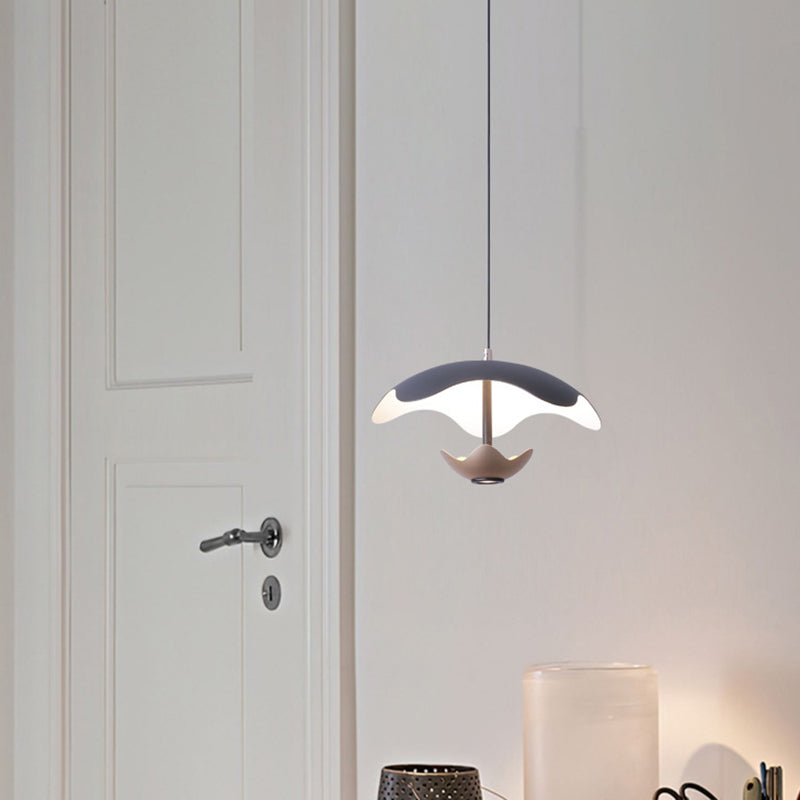 Contemporary Nordic Dome Aluminum Iron Acrylic LED Pendant Light For Bedroom
