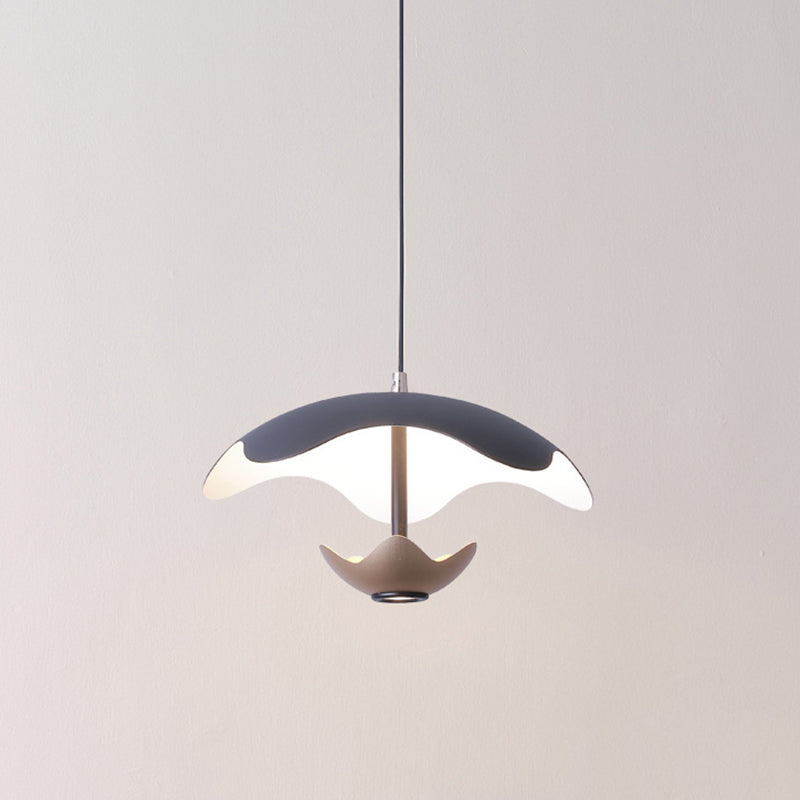 Contemporary Nordic Dome Aluminum Iron Acrylic LED Pendant Light For Bedroom
