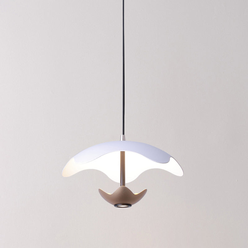 Contemporary Nordic Dome Aluminum Iron Acrylic LED Pendant Light For Bedroom