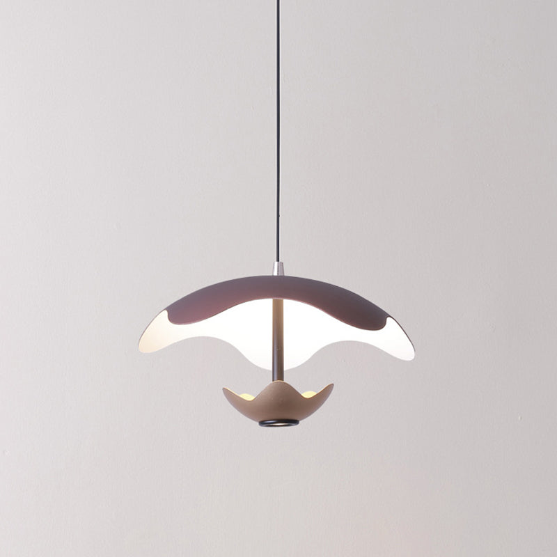 Contemporary Nordic Dome Aluminum Iron Acrylic LED Pendant Light For Bedroom